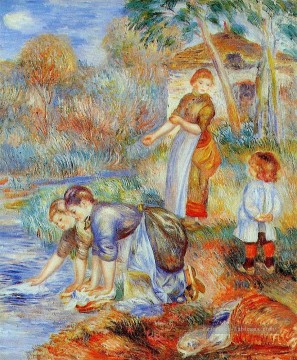 blanchisseuses Pierre Auguste Renoir Peinture à l'huile